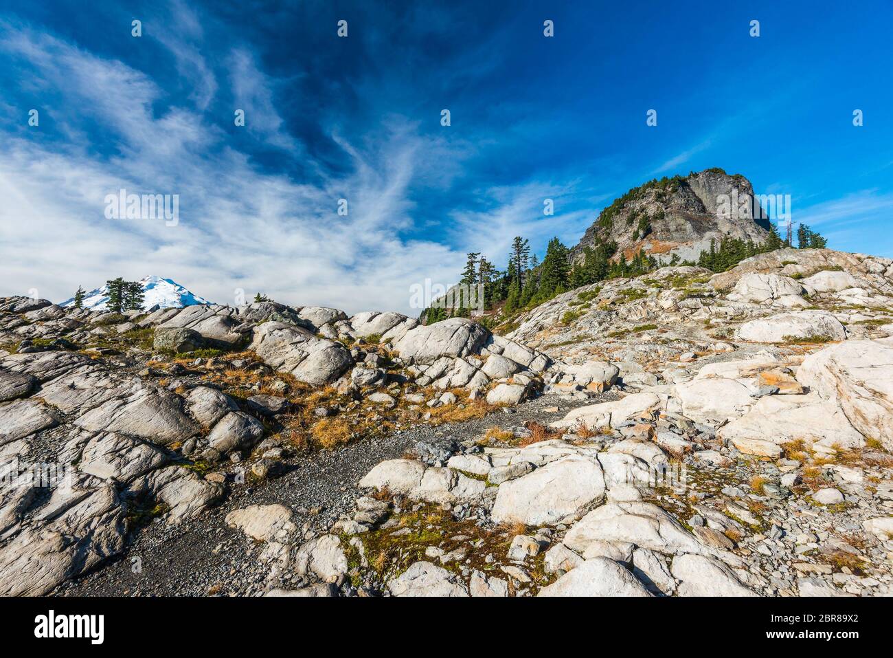 Einige malerische Aussicht auf mt Shuksan in Artist Point Gegend am Tag,Sommer,Washington,USA.. Stockfoto