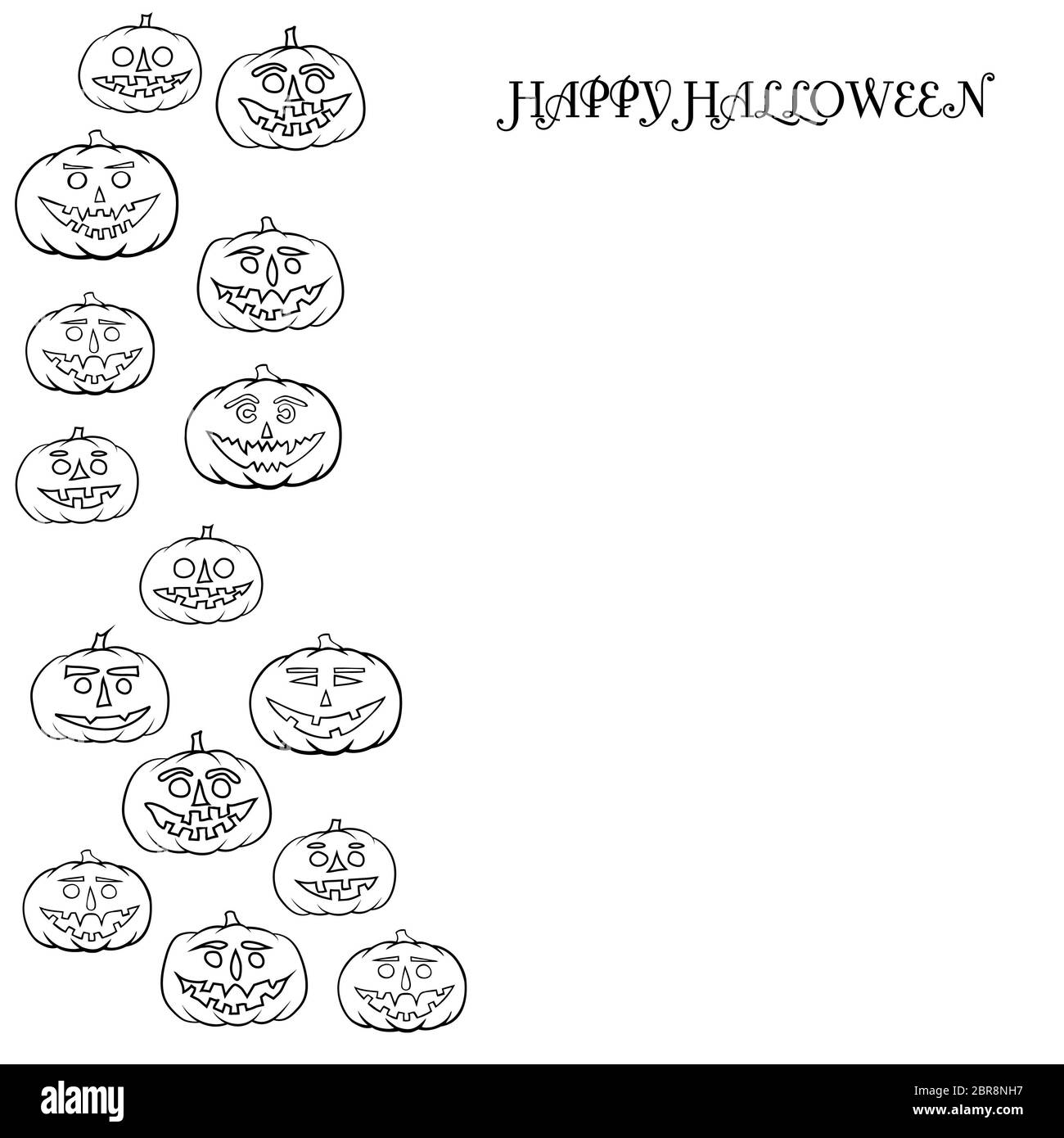 Handgezeichneter Jack-o-Laterne Hintergrund Stockfoto