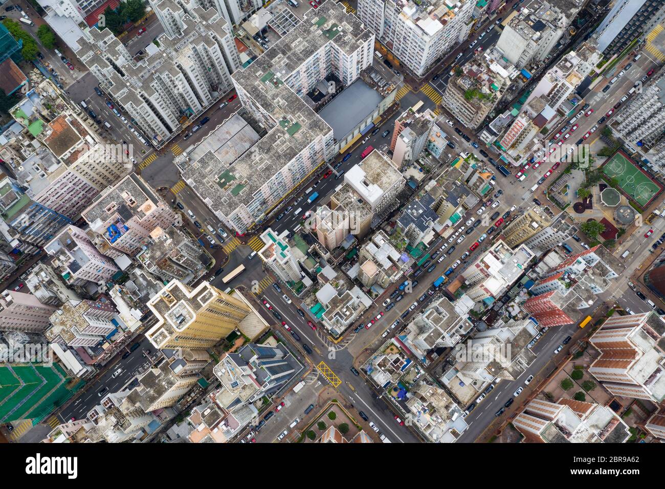 Sham Shui Po, Hongkong 06. Mai 2019: Innenstadt von Hongkong von oben Stockfoto