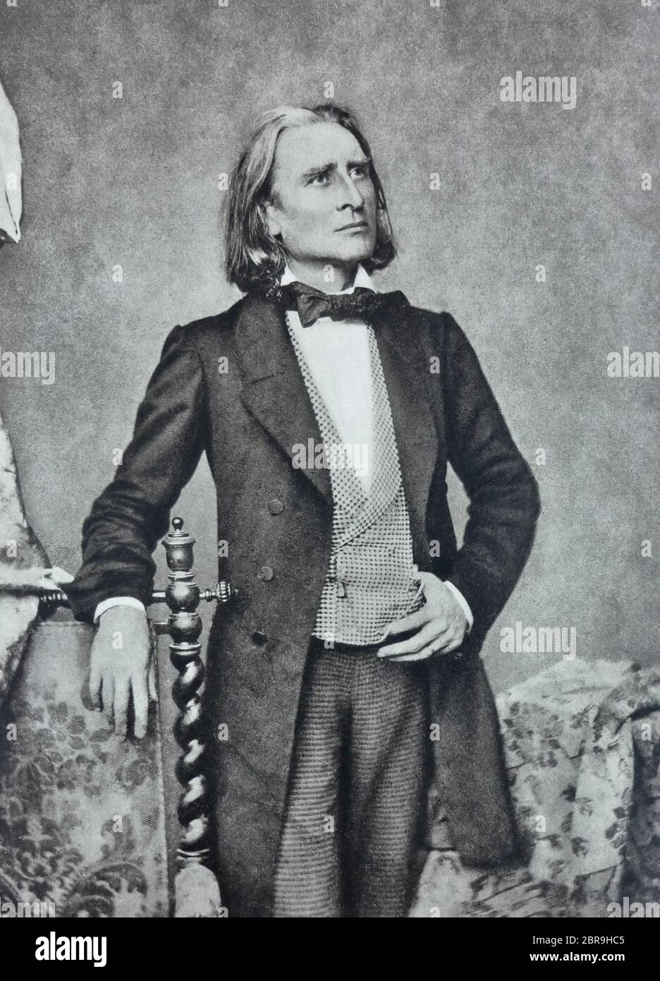 Porträt von Franz Liszt (1811-1886) - Franz Hanfstaengl, 1858 Stockfoto