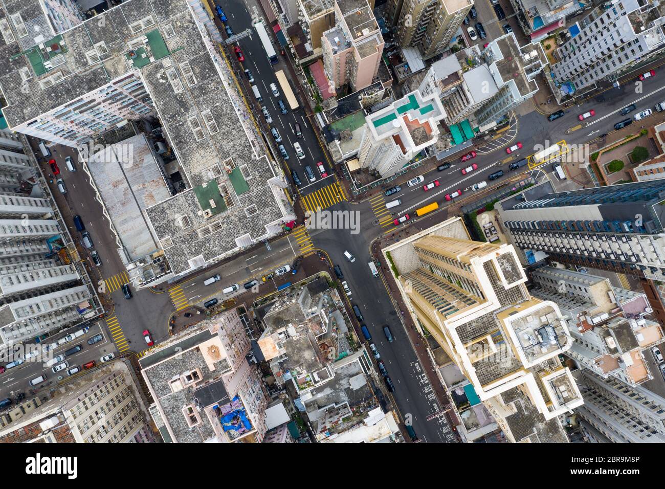 Sham Shui Po, Hongkong 06. Mai 2019: Innenstadt von Hongkong von oben Stockfoto