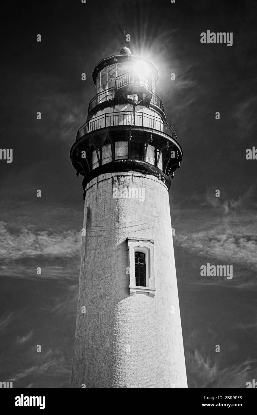 Luftaufnahme von Pigeon Point Lighthouse in Kalifornien Stockfoto