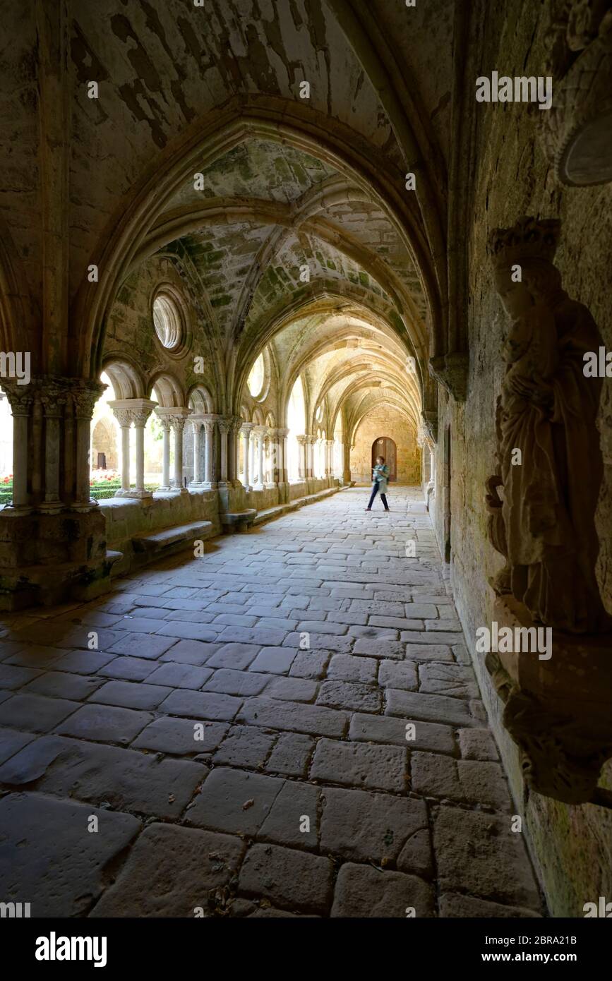 Kloster Abbaye Sainte-Marie de Fontfroide oder Abtei Fontfroide bei Narbonne, Departement Aude, Occitanie, Frankreich, Stockfoto
