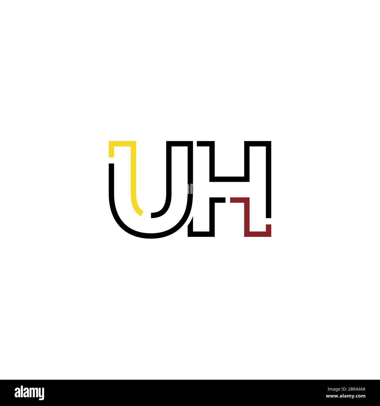 DesignVorlagen für Symbole mit dem Logo von Letter UH Stock