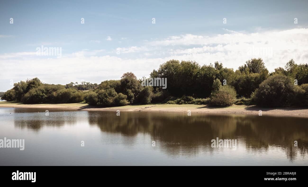 Ansicht der Jaunay See in Vendee Frankreich ein Sommertag Stockfoto