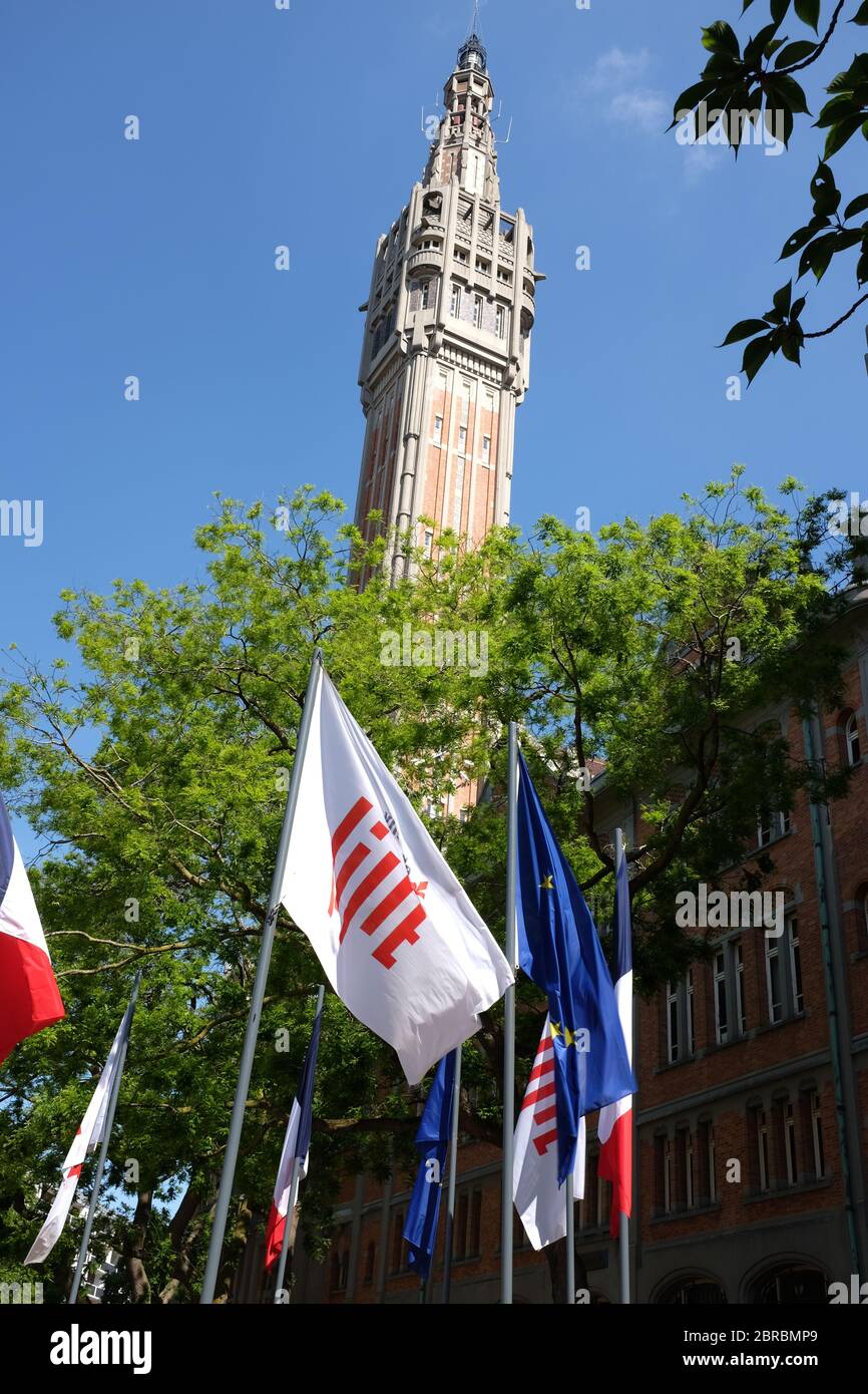 Beffroi mairie de Lille Stockfoto