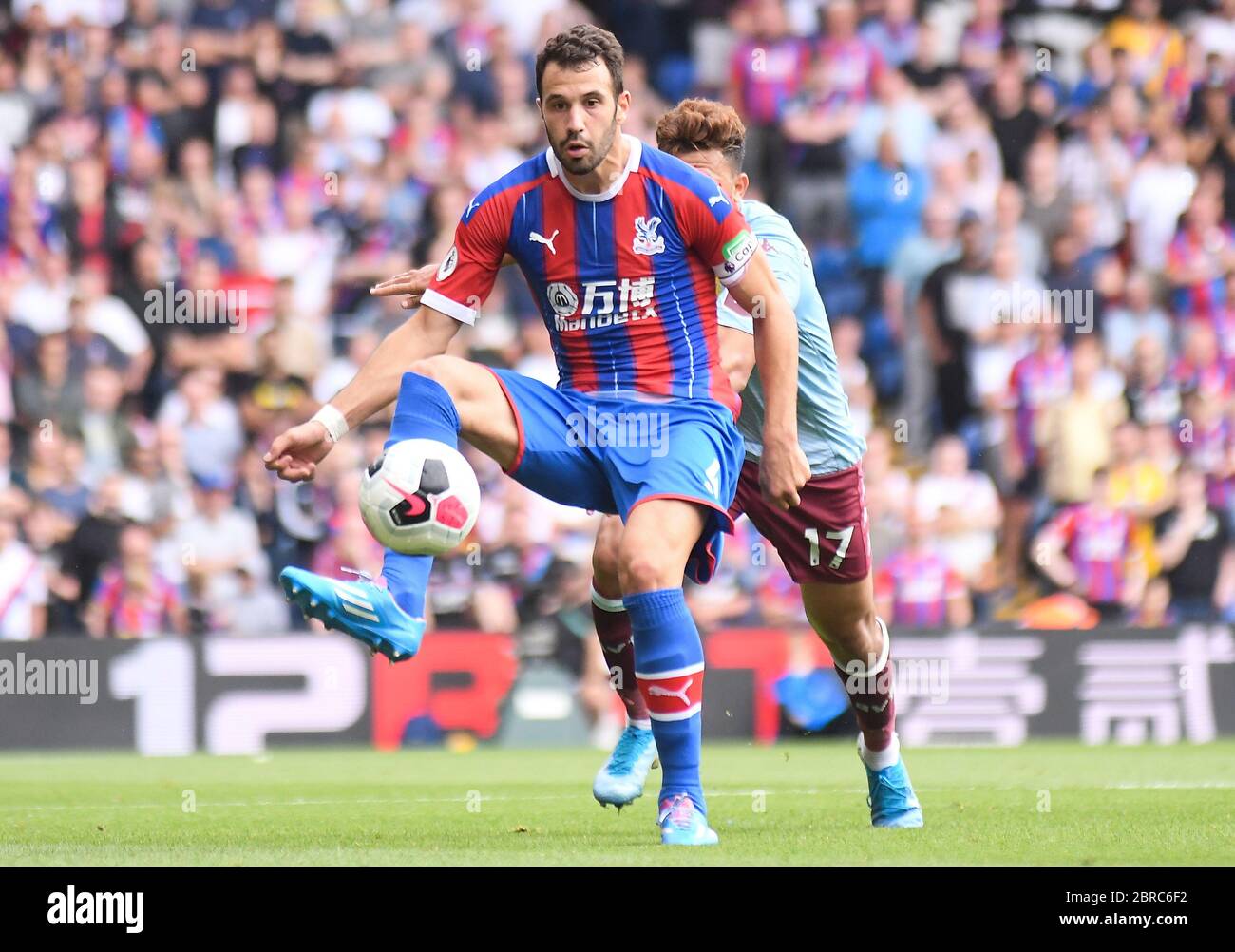 LONDON, ENGLAND - 31. AUGUST 2019: Luka Milivojevic von Palace im Rahmen des Premier League-Spiels 2019/20 zwischen dem FC Crystal Palace und dem FC Aston Villa im Selhurst Park. Stockfoto