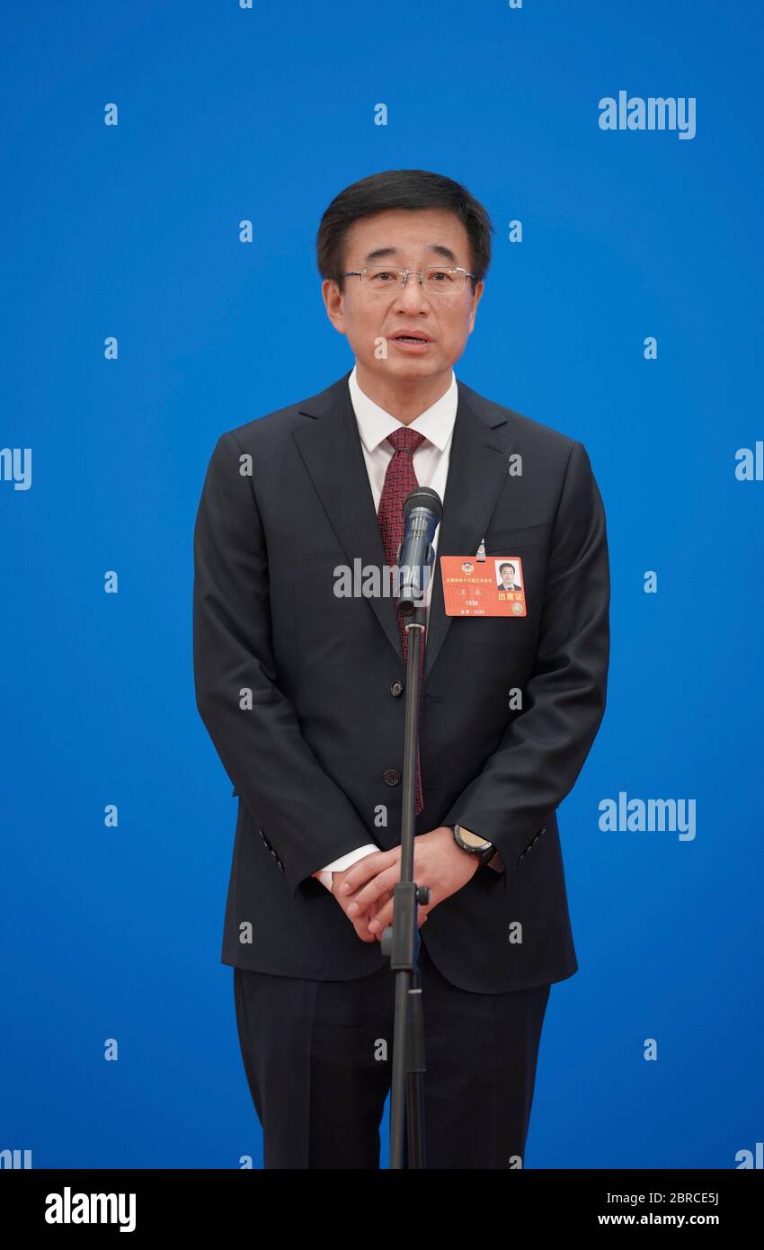 Peking, China. Mai 2020. Wang Chen, Mitglied des 13. Nationalen ...