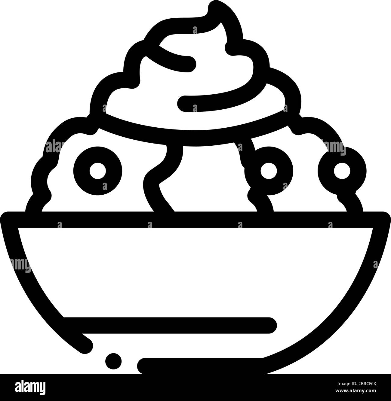 Mayonnaise Salat Symbol Vektor-Kontur Illustration Stock Vektor