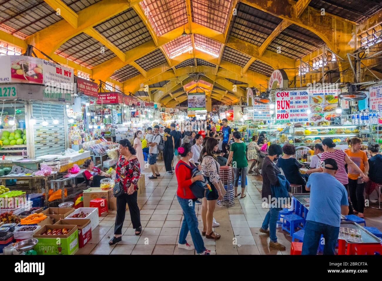 Cho Ben Thanh, Ben Thanh Markthalle, Ho Chi Minh Stadt, Vietnam, Asien Stockfoto