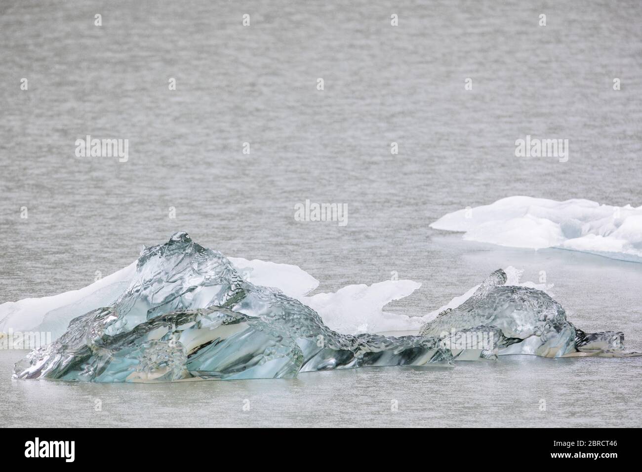 Eisberge, die vom South Sawyer Glacier gekalbt wurden, schwimmen im malerischen Tracy Arm Fjord, Südost-Alaska, USA. Stockfoto