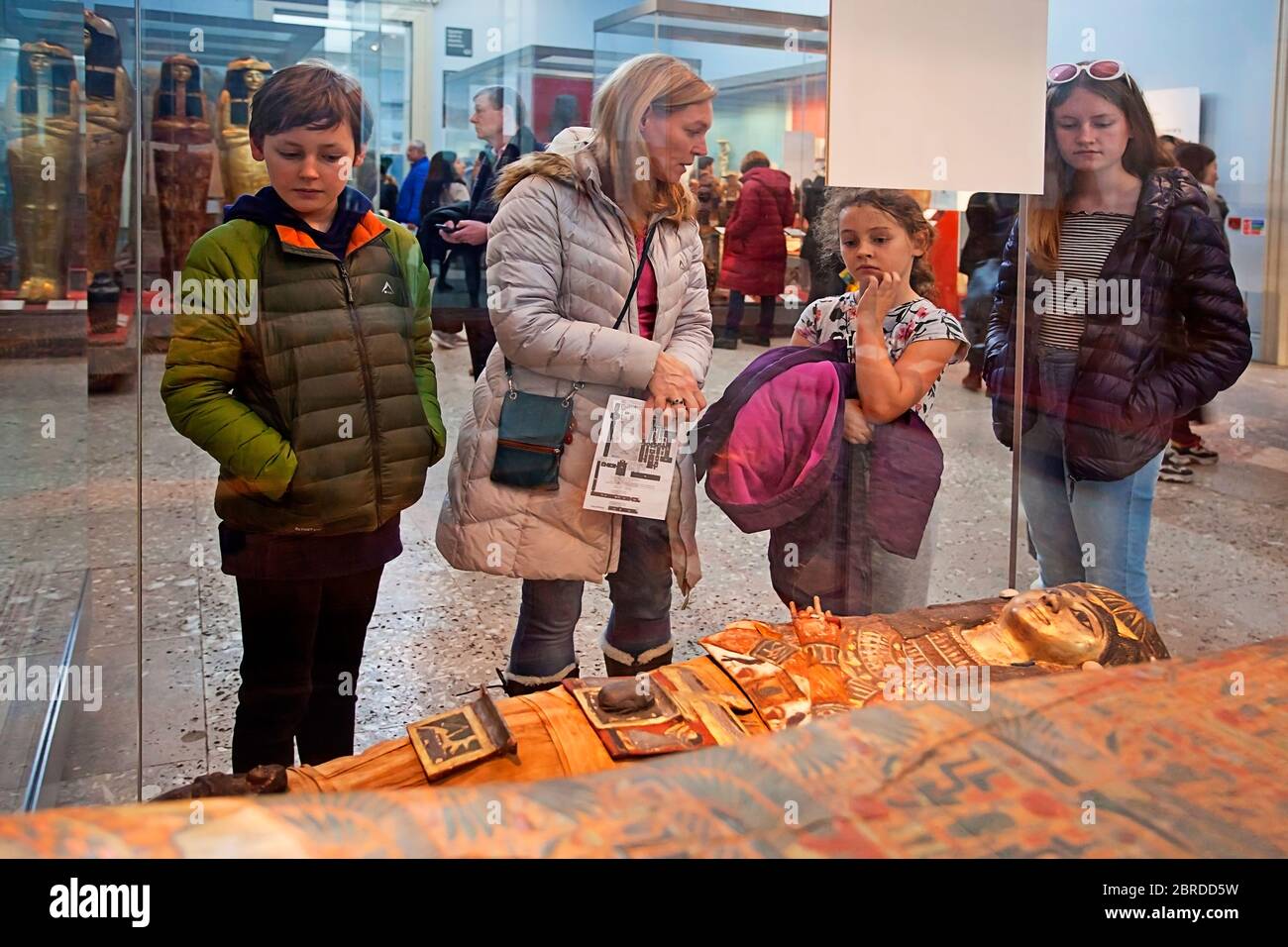 Mumien im British Museum ausgestellt Stockfoto