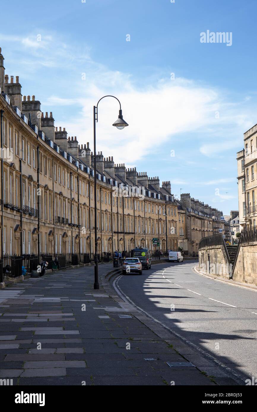 Die A4 nach Bath ist in der Regel eine sehr befahrene Straße mit Verkehr Schlange, aber während der Coronavirus, COVID 19 Pandemie ist die Straße praktisch leer, Großbritannien Stockfoto