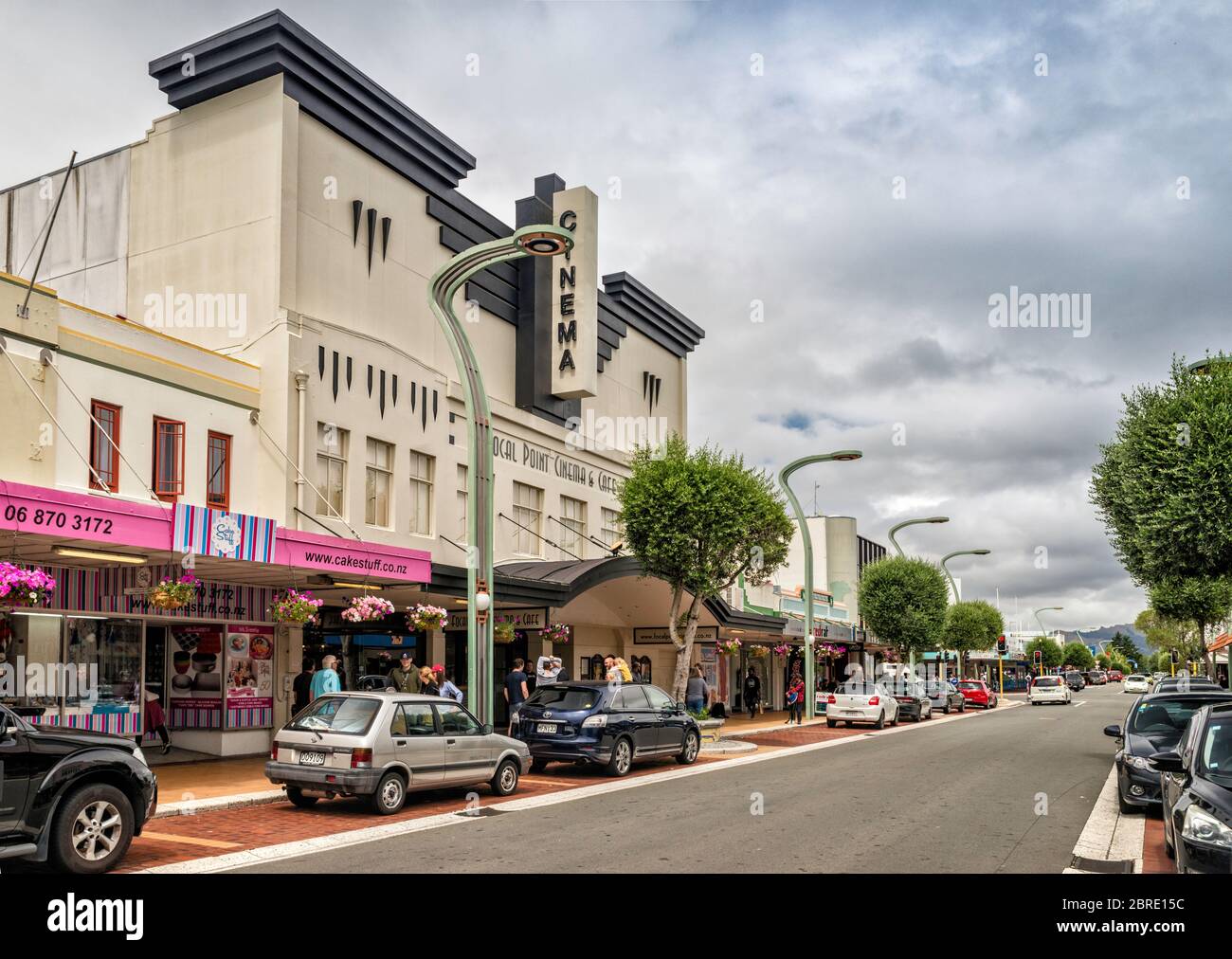 Heretaunga Street East in Hastings, Hawke's Bay Region, North Island, Neuseeland Stockfoto