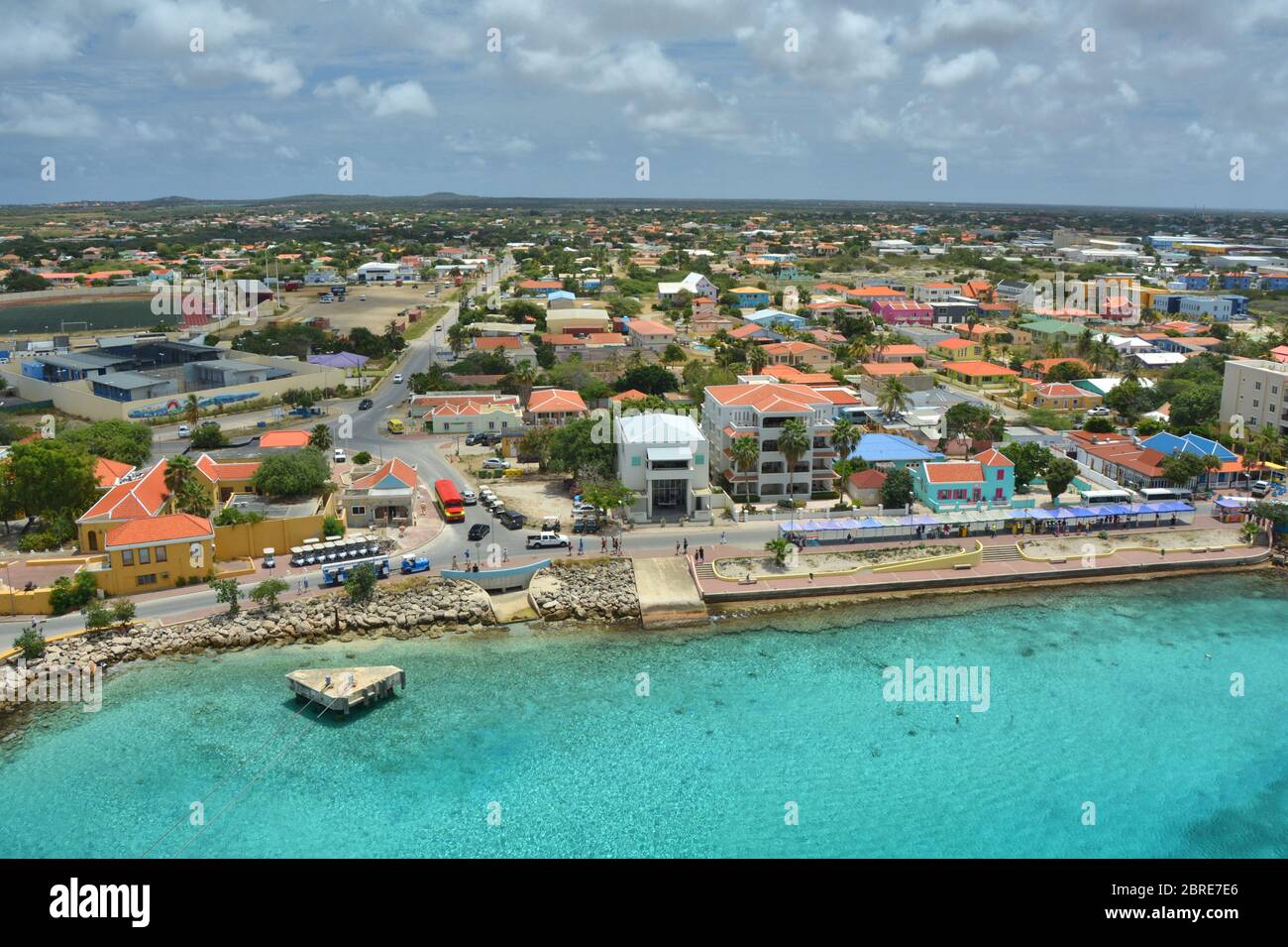 Kreuzfahrthafen in Kralendijk, Hauptstadt von Bonaire, Insel der ABC Karibik Niederlande Stockfoto