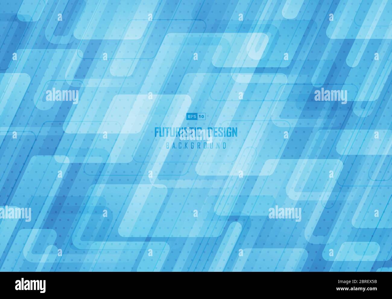 Abstrakt blau quadratischen Muster Design von trendigen Technologie Kunstwerk Hintergrund. Verwenden Sie für Anzeige, Poster, Template-Design, Präsentation. Illustration Vektor Stock Vektor