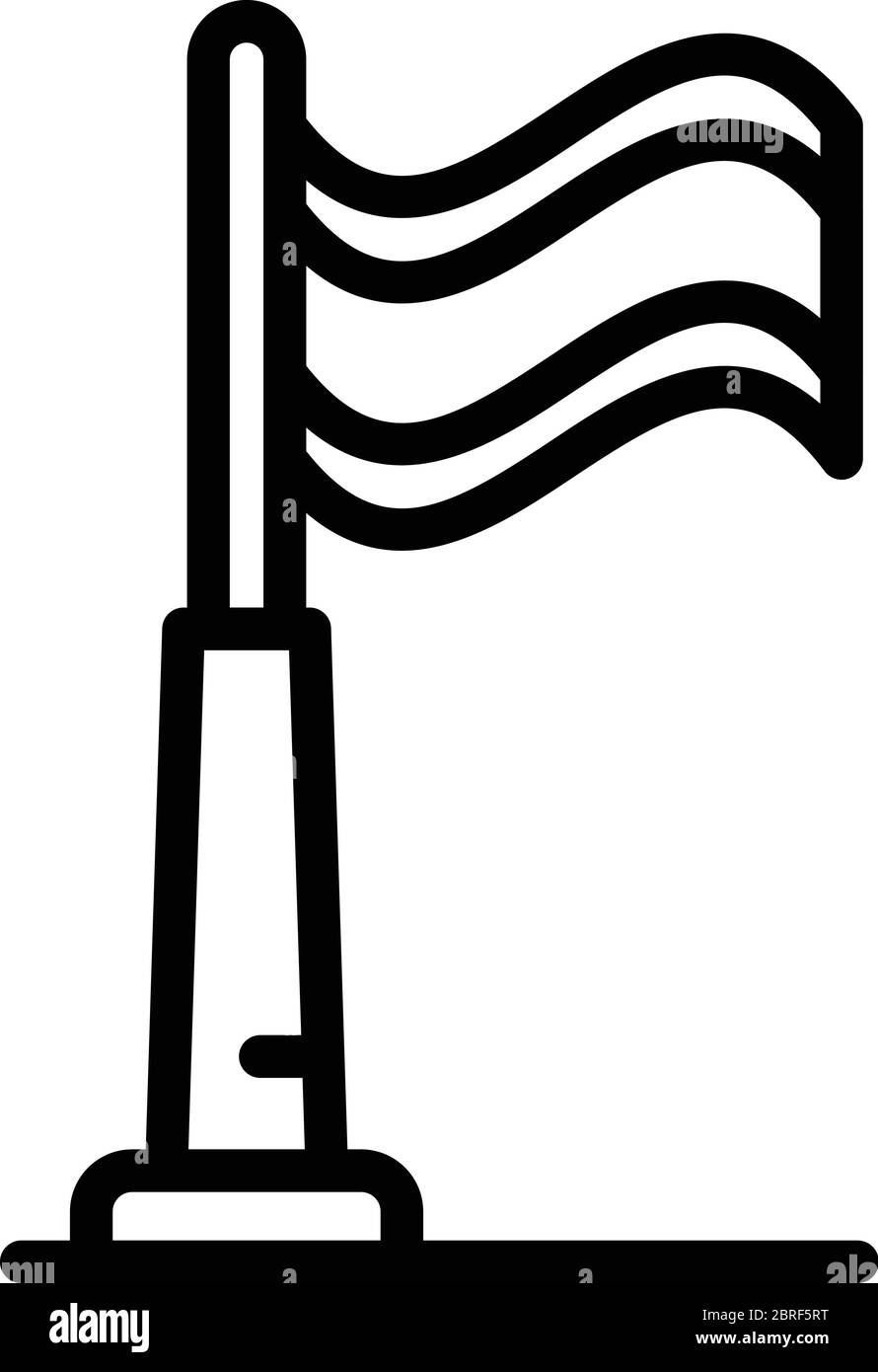 Symbol für die Basisflagge des Hundeführers, Umrissstil Stock Vektor