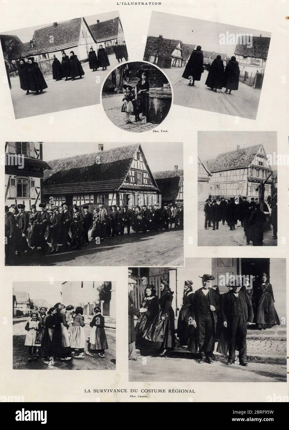 Elsass. La Survivance du Kostüm régional. 1936 Stockfoto