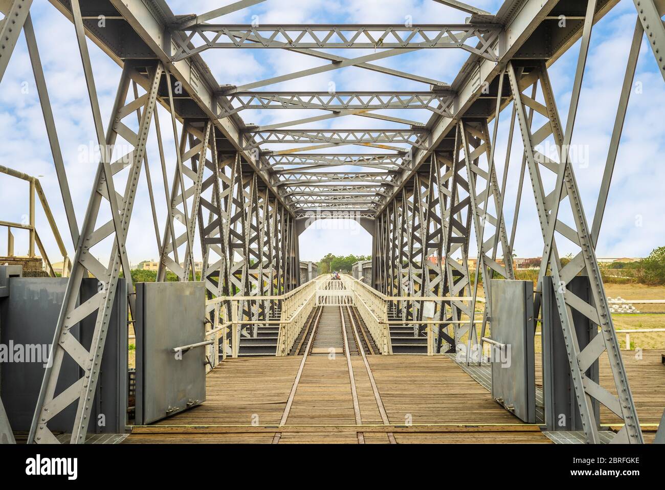 Huwei Stahlbrücke in Yunlin, Taiwan Stockfoto