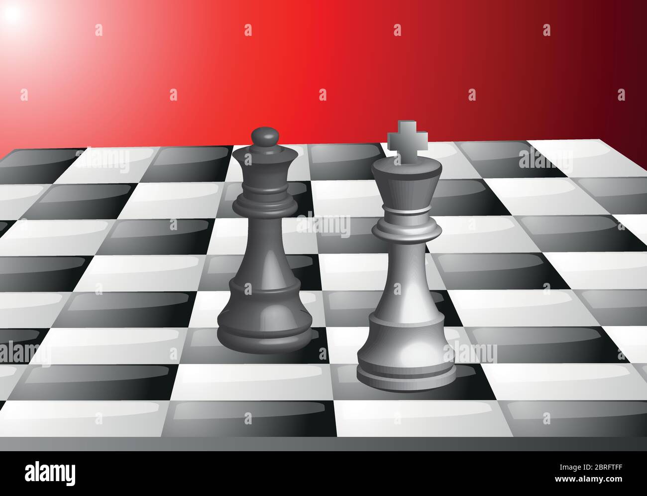 Schachfiguren Vektor in 3D-Optik schwarz und weiß Stock Vektor
