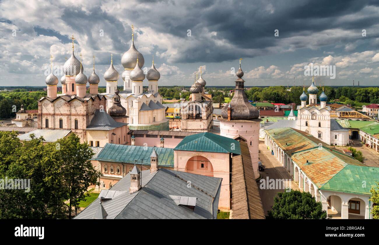 Kreml der antiken Stadt Rostow der große, Russland. In der UNESCO-Welterbeliste enthalten. Stockfoto