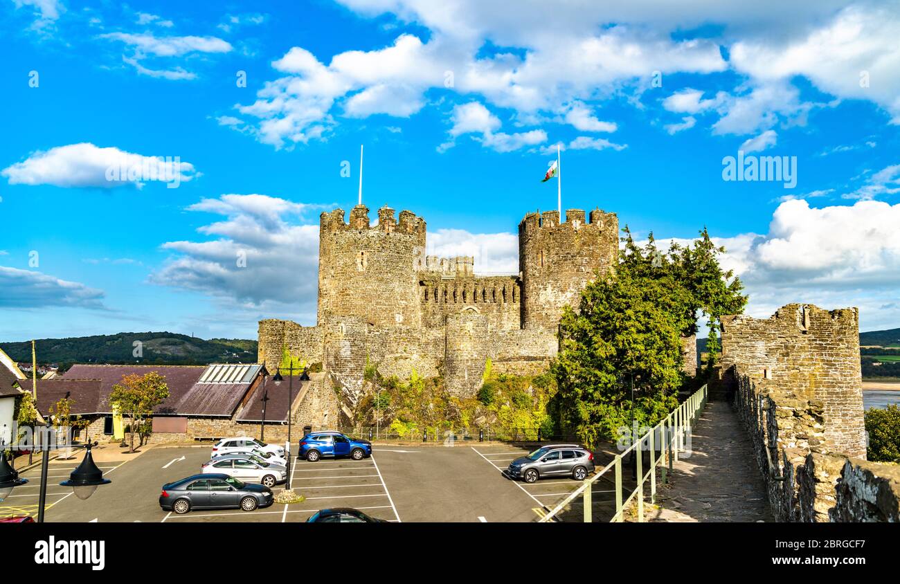 Conwy Castle in Wales, Vereinigtes Königreich Stockfoto