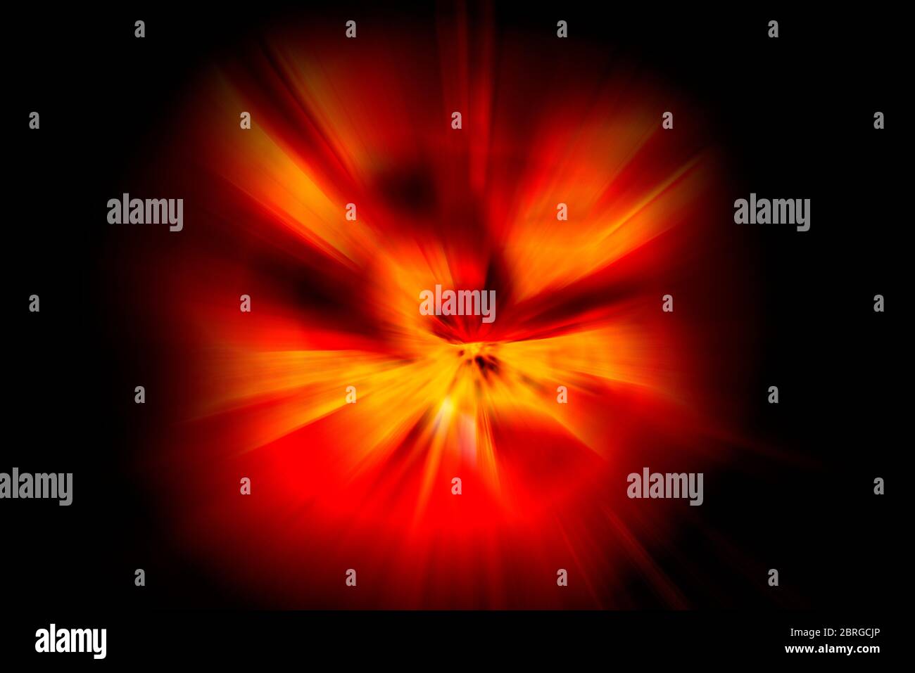 Sonne explodierende spezielle Computer-Effekt Stockfoto