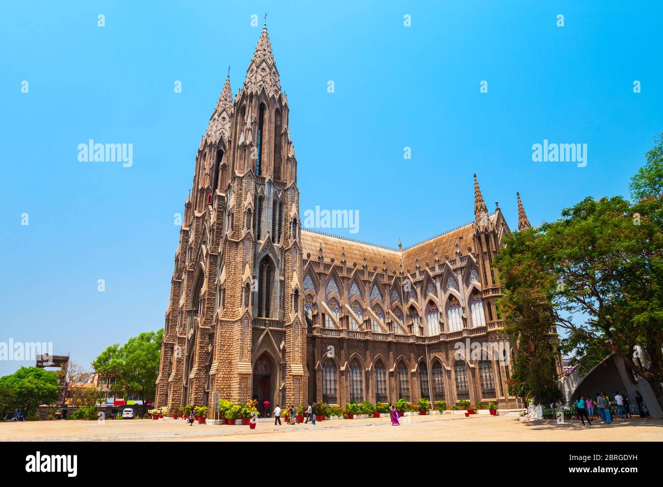 St. Philomena Dom ist eine katholische Kirche in der Stadt Mysore in Indien Stockfoto