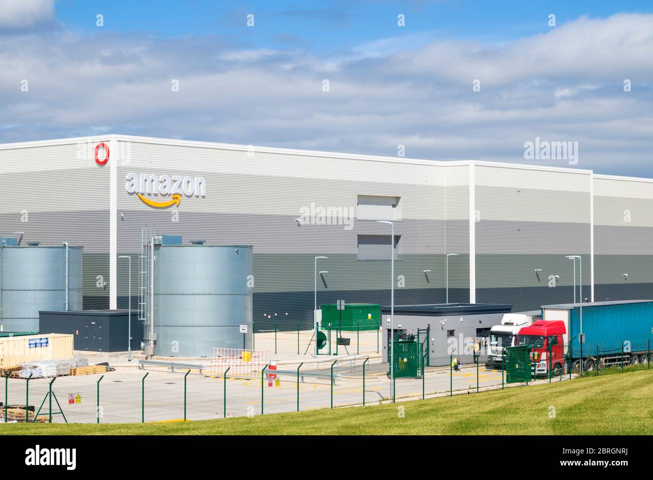 Amazon Derby-Kegworth, Amazon Warehouse SEGRO Logistics Park, East Midlands Gateway, Junction 24 M1, East Midlands England GB Europa Stockfoto