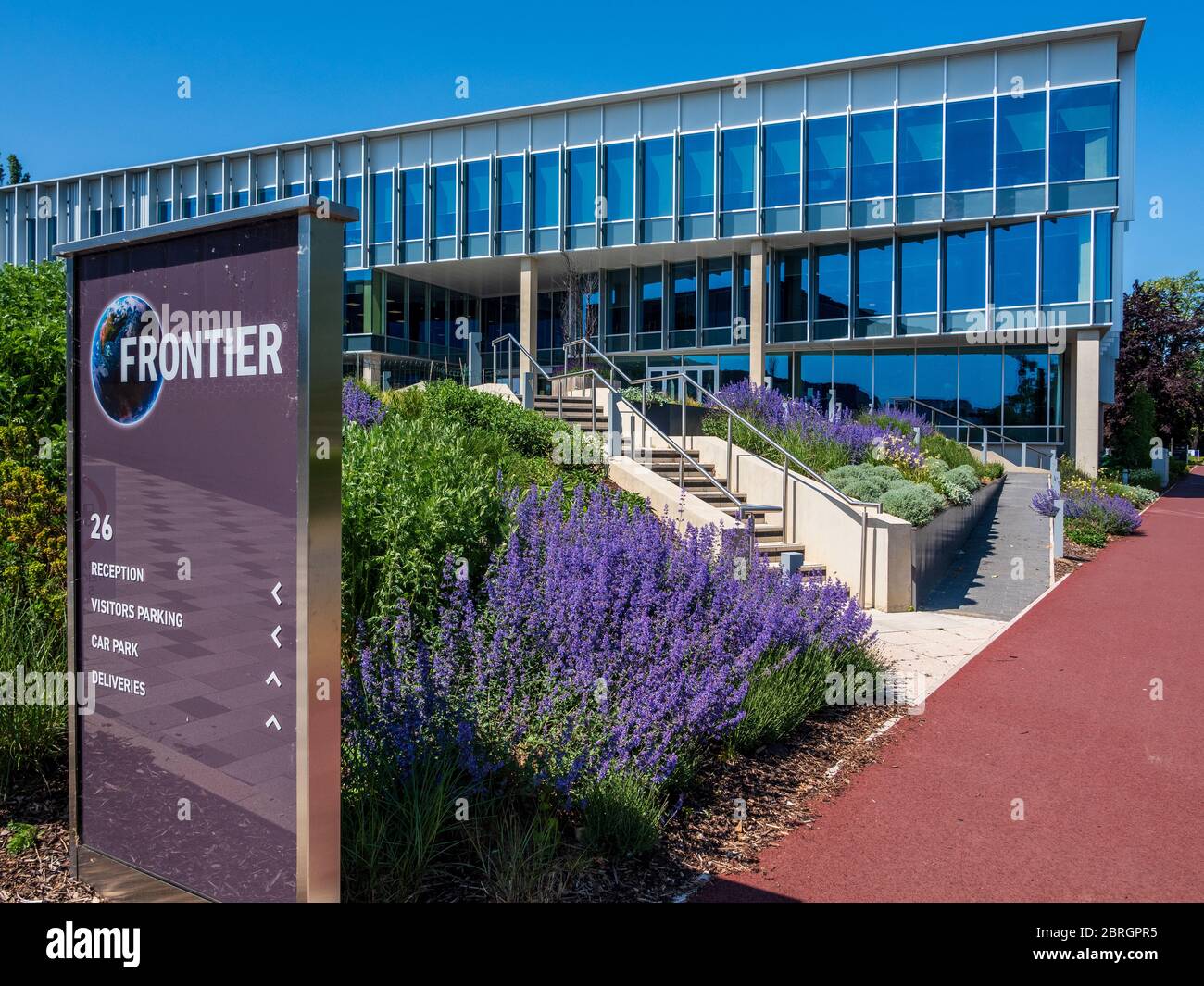 Frontier Developments PLC - Frontier Games HQ im Cambridge Science Park - Frontier ist Videospielentwickler mit Sitz in Cambridge. Stockfoto