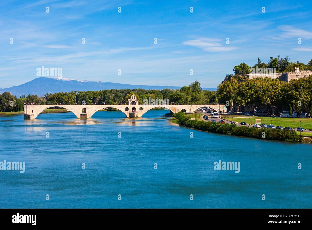 Pont Saint Benezet ist eine berühmte mittelalterliche Brücke in Avignon Stadt im südlichen Frankreich Stockfoto