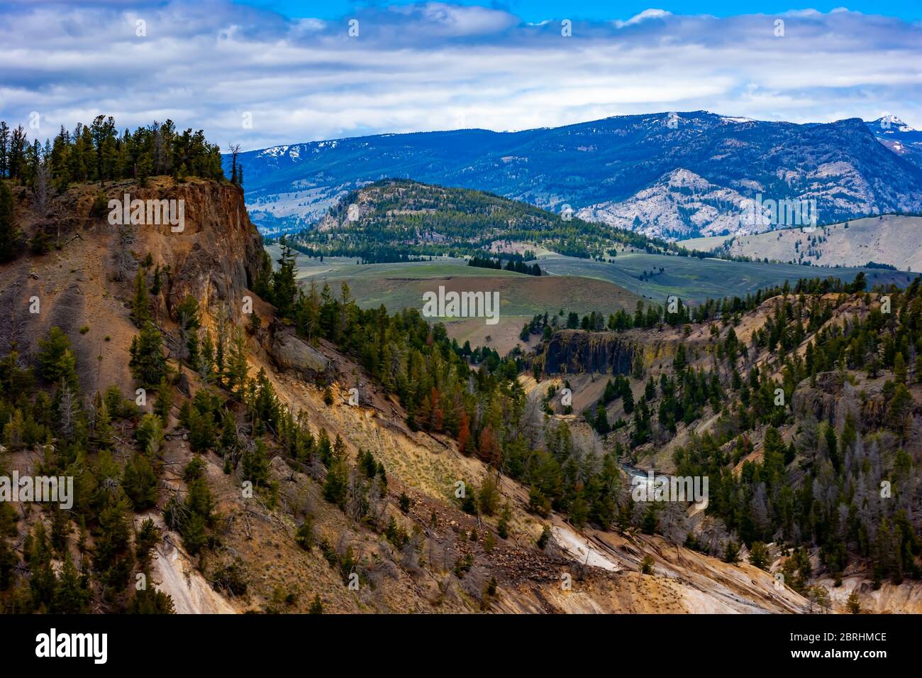 Yellowstone Rocky Terrain Stockfoto