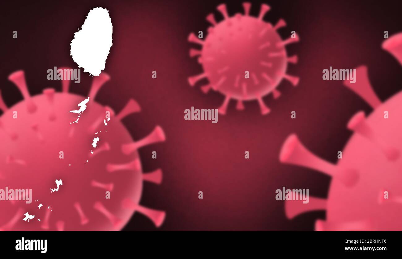 St. Vincent und die Grenadinen Corona Virus Update mit Karte auf Corona Virus Hintergrund, Bericht neuen Fall, Gesamtzahl Todesfälle, neue Todesfälle, ernste kritische, ACT Stockfoto