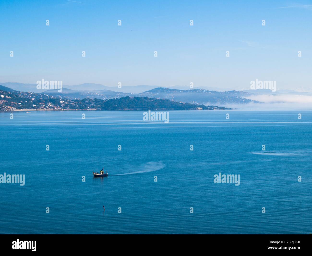 Blick auf den Golf von Saint-Tropez, Côte d'Azur, Frankreich Stockfoto