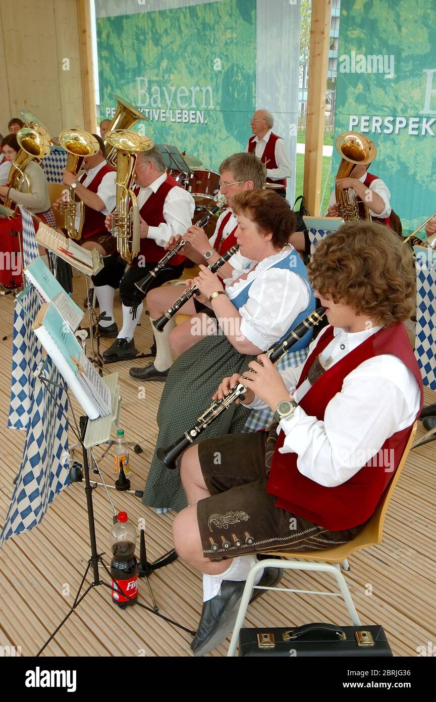 Bayerische traditionelle Musik, Orchester, Deutschland Stockfoto