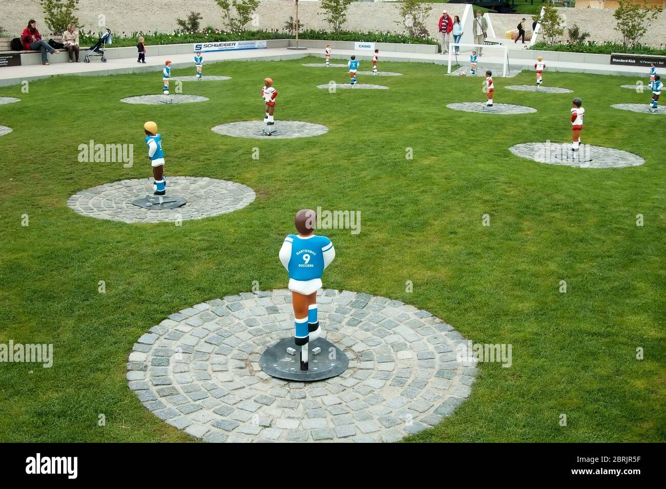 Fußballspiel - lebensgroß, Deutschland Stockfoto