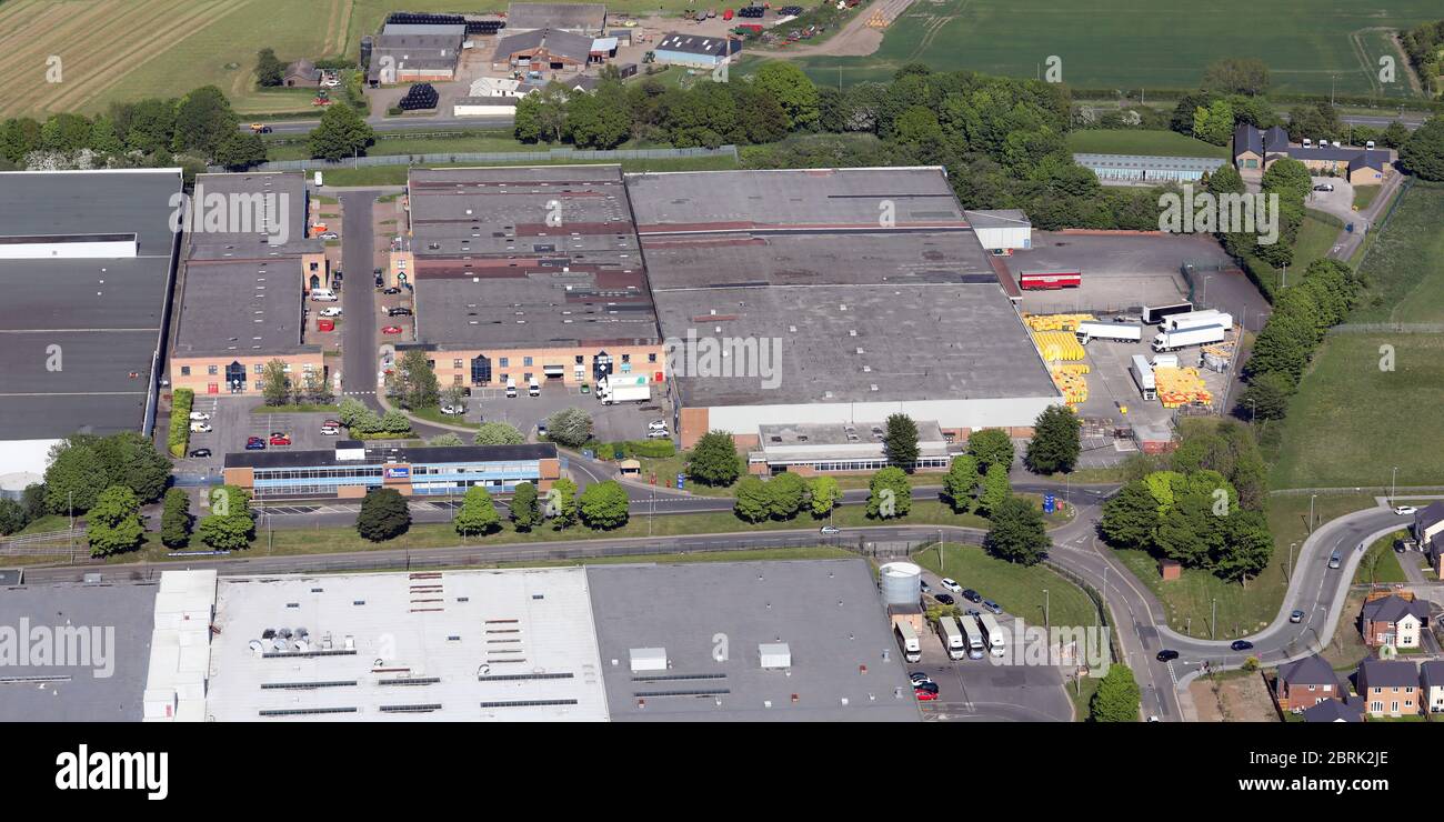 Luftaufnahme des Green Lane Industrial Estate, Spennymoor, County Durham, Großbritannien Stockfoto