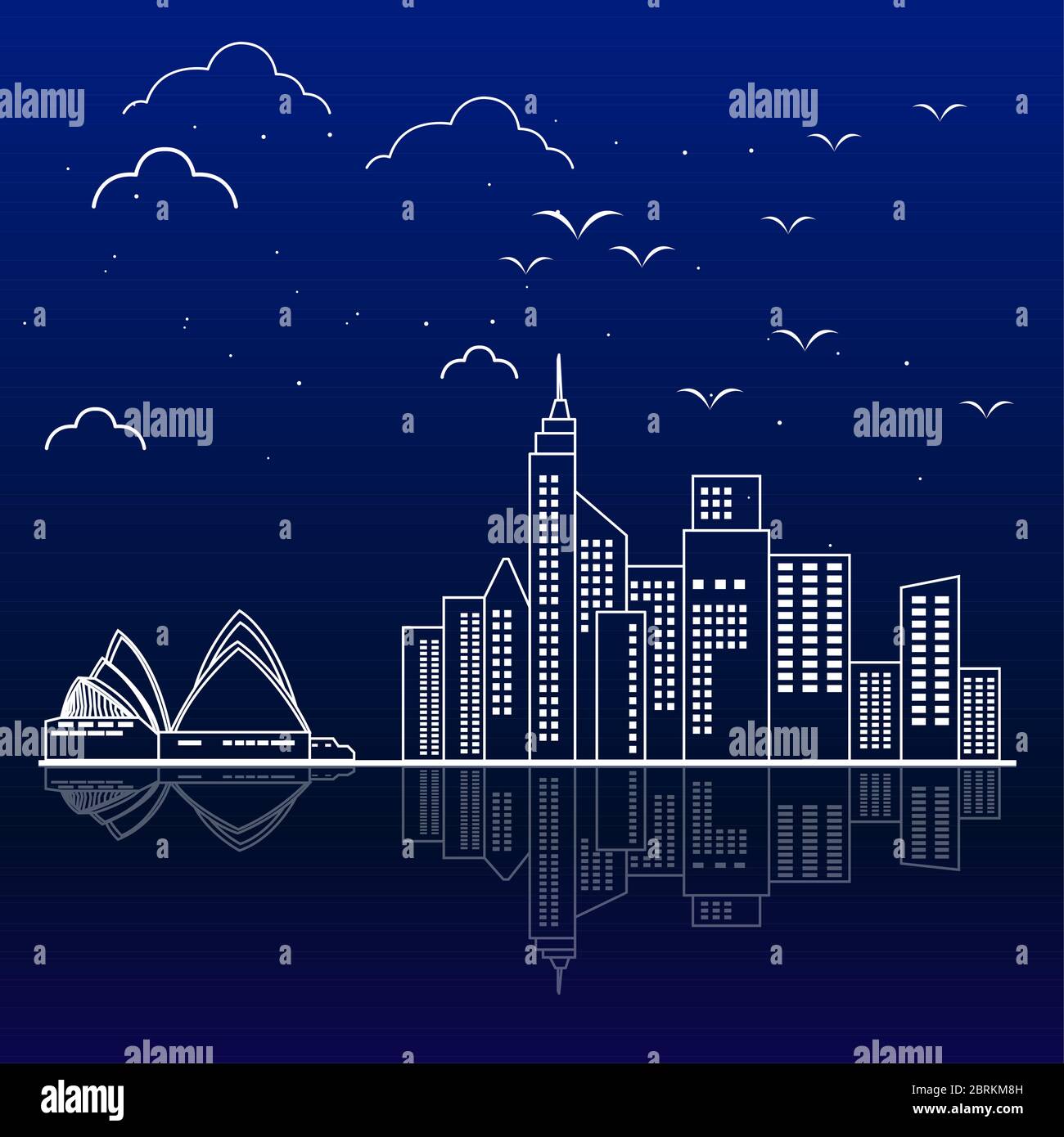 Skyline von sidney Stock Vektor