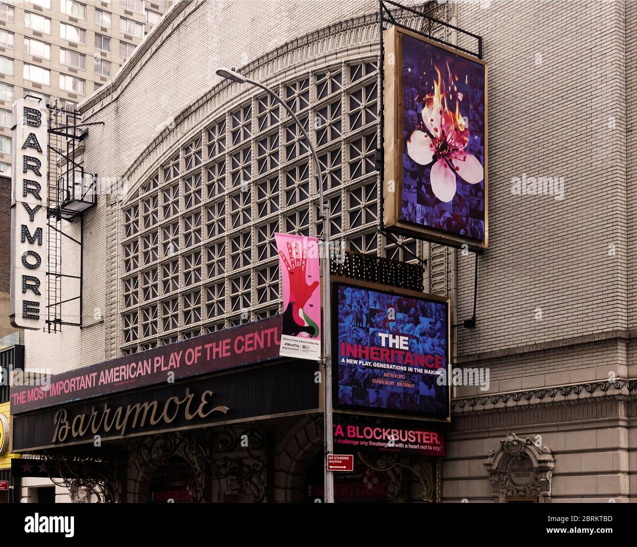 Das Erbschaftsspiel am Broadway NYC Stockfoto