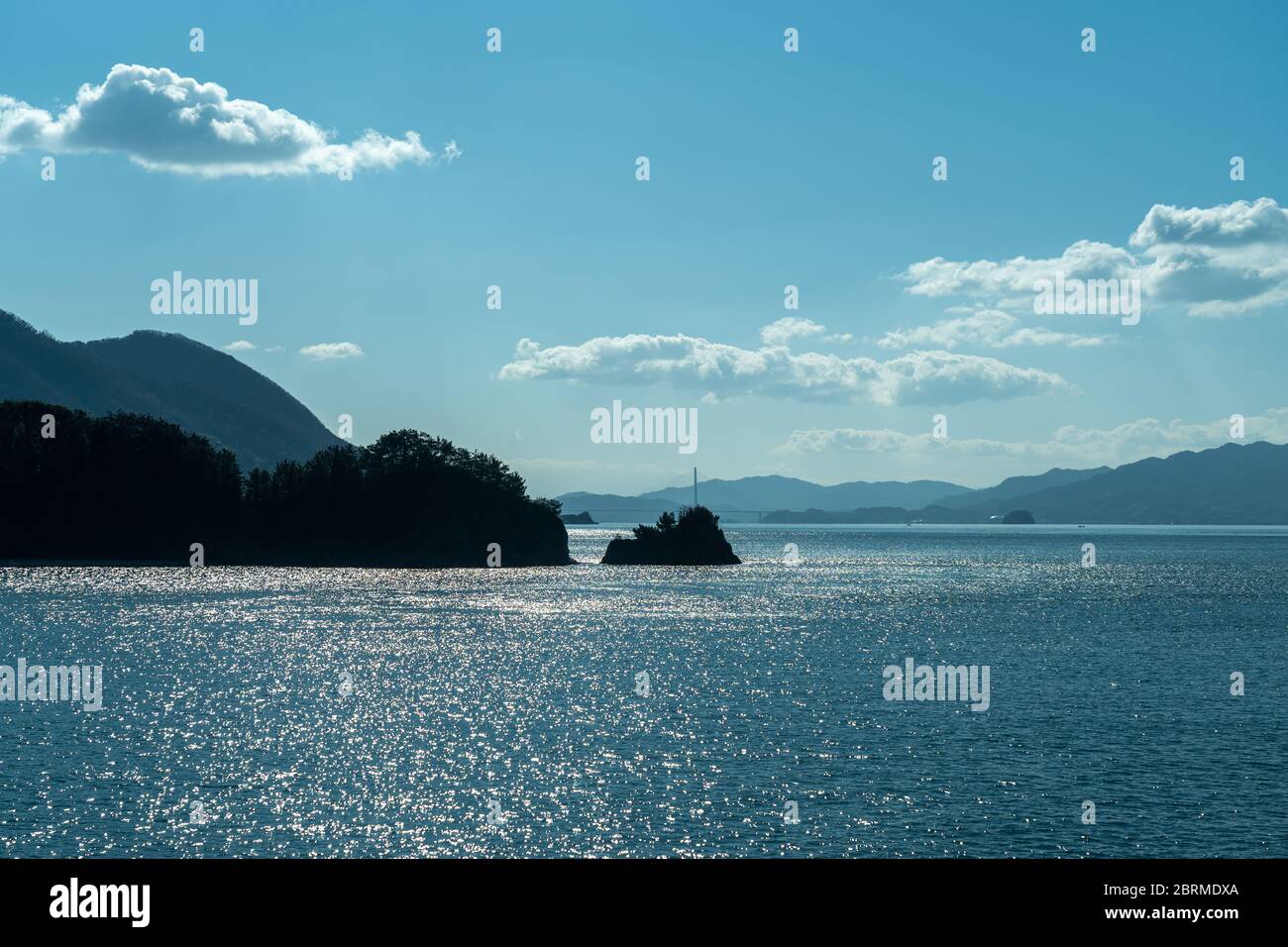 Inseln des Seto-Binnenmeers. Ikuchijima, Omishima, Takaneshima, Hakatajima. Geiyo-Inseln, Japan Stockfoto