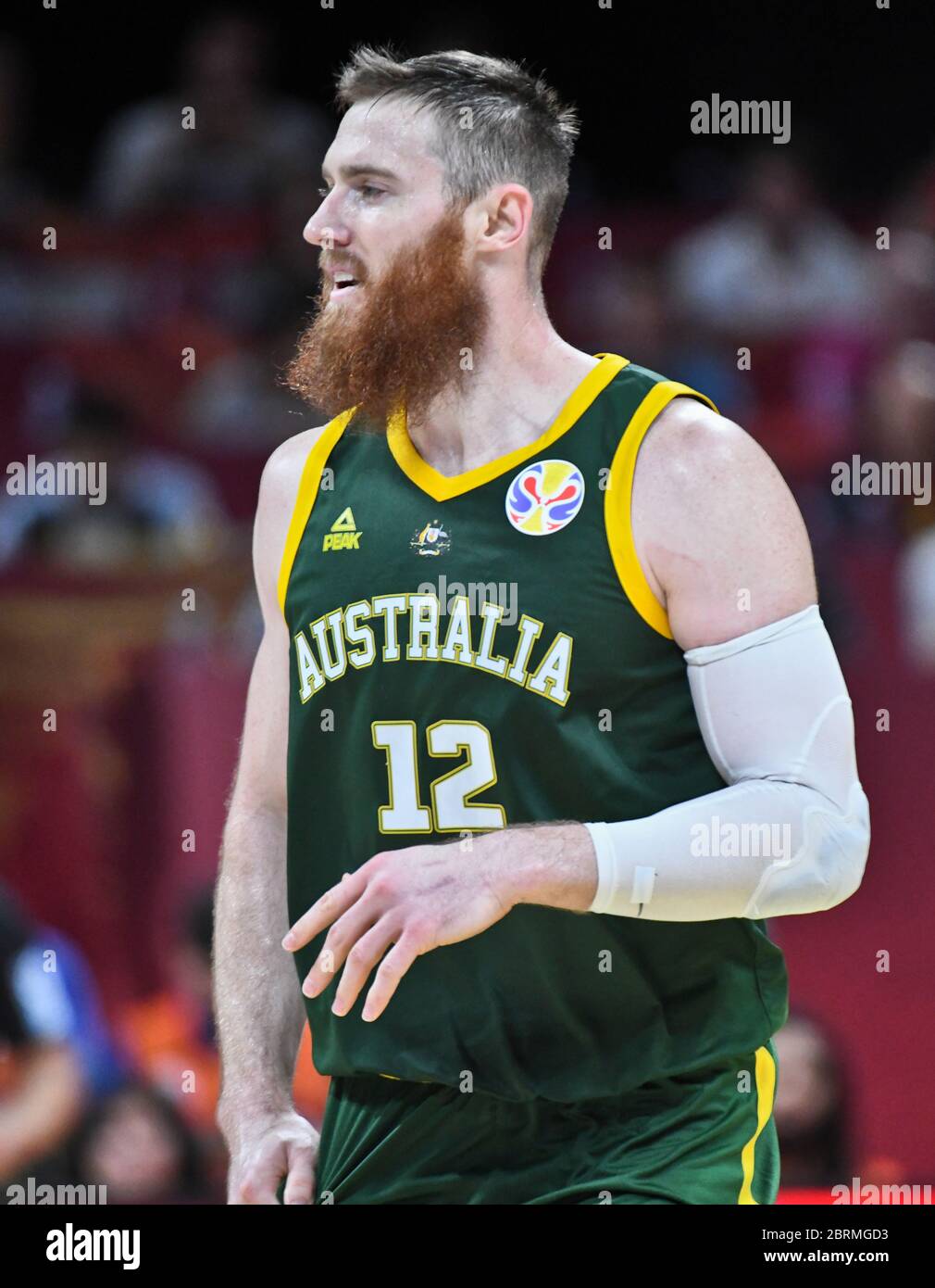 Aaron Baynes (Australien). Basketball-Weltmeisterschaft China 2019 Stockfoto