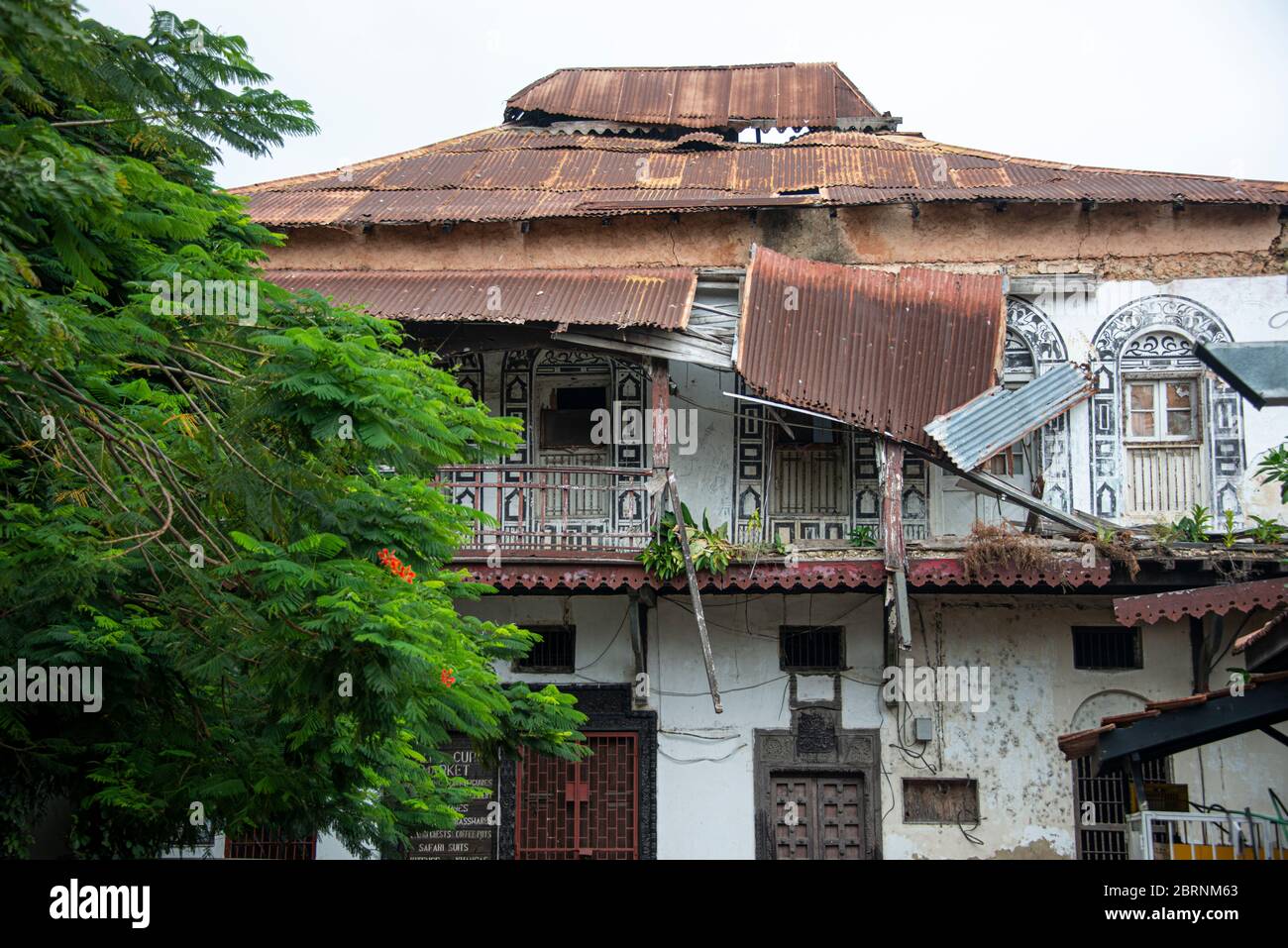 Altes Gebäude in der Altstadt von Mombasa Stockfoto