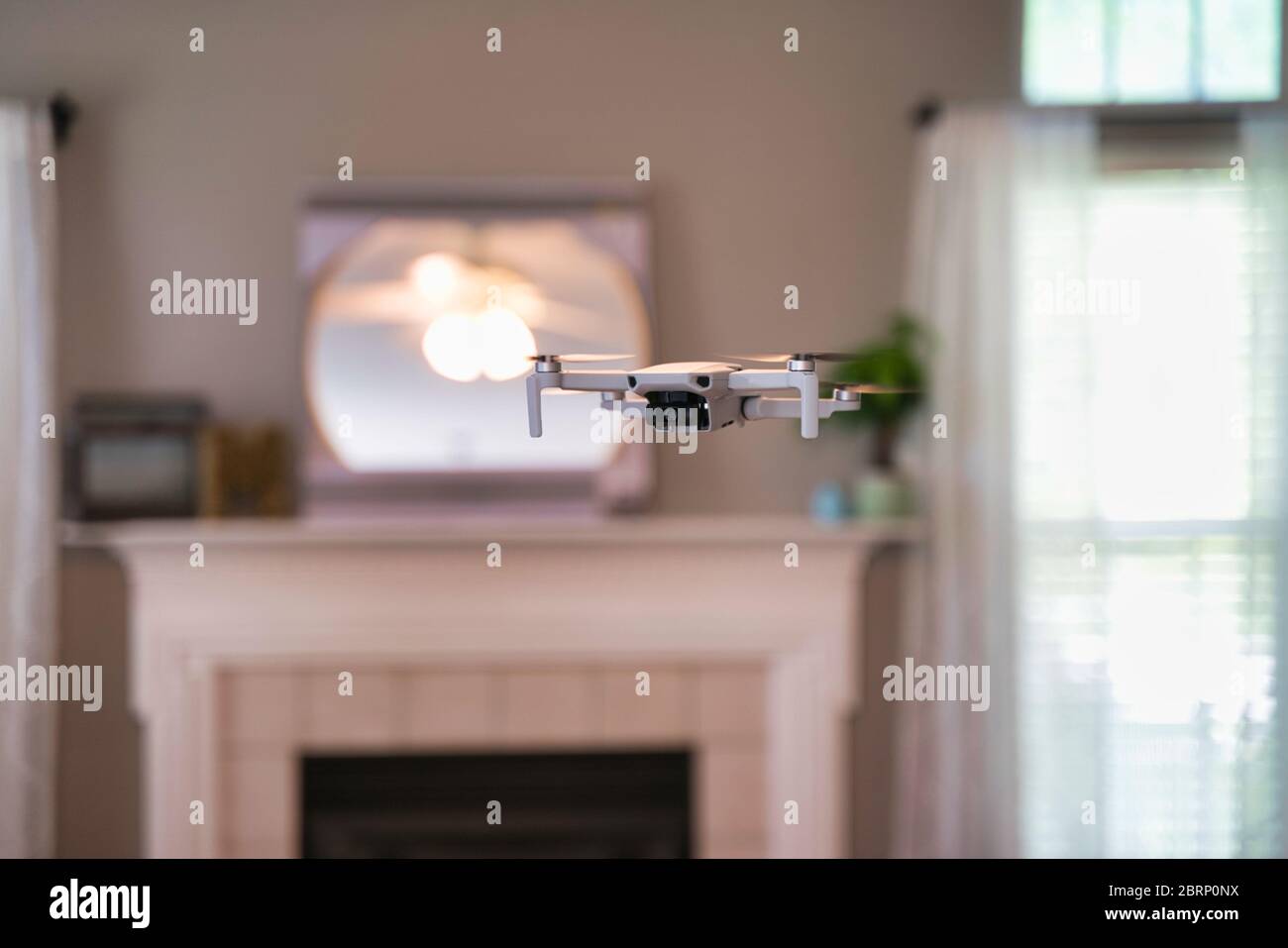 Flying drone inside house discount