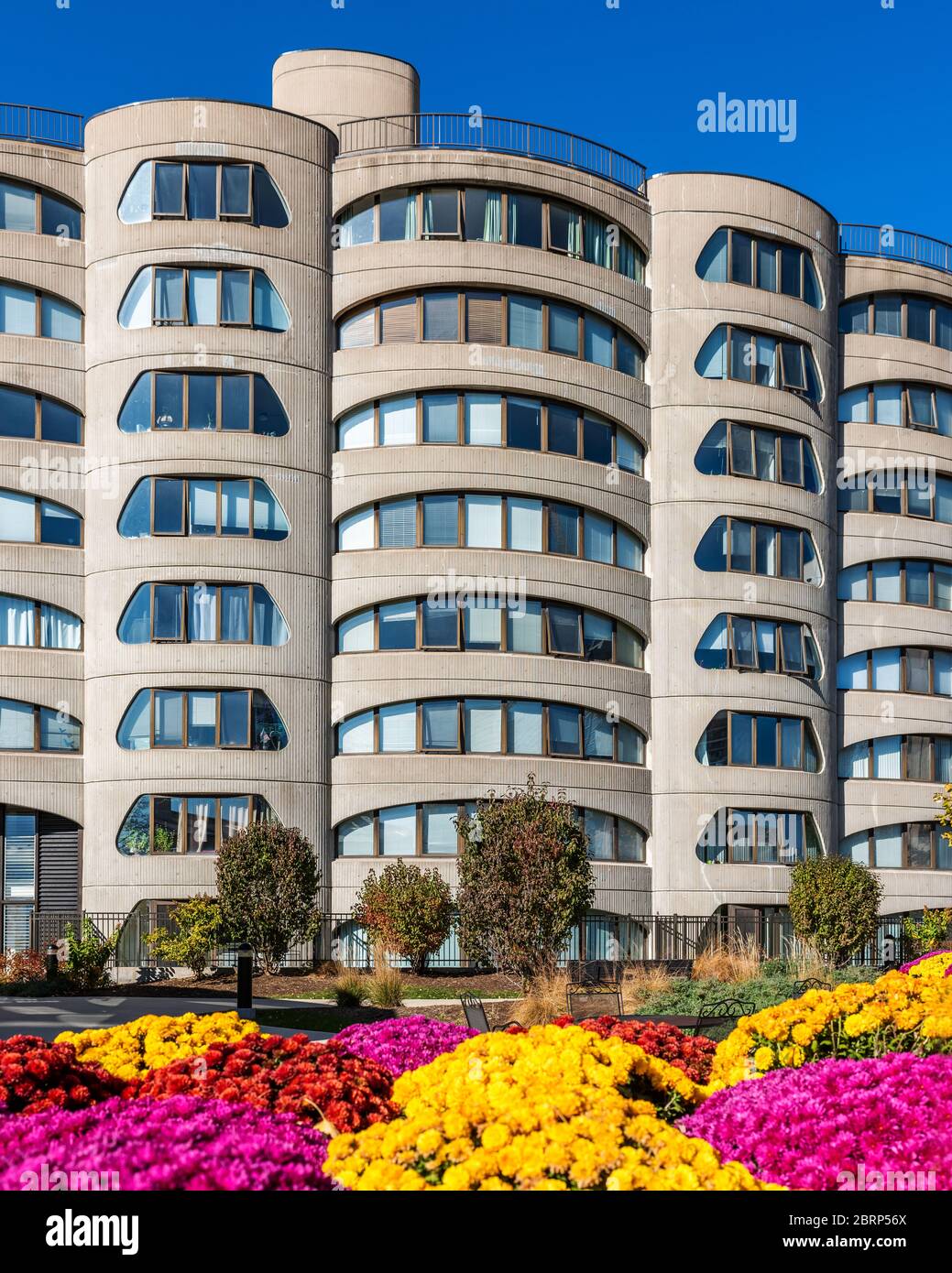 Äußere der Stadt am Fluss, entworfen von Bertrand Goldberg Stockfoto