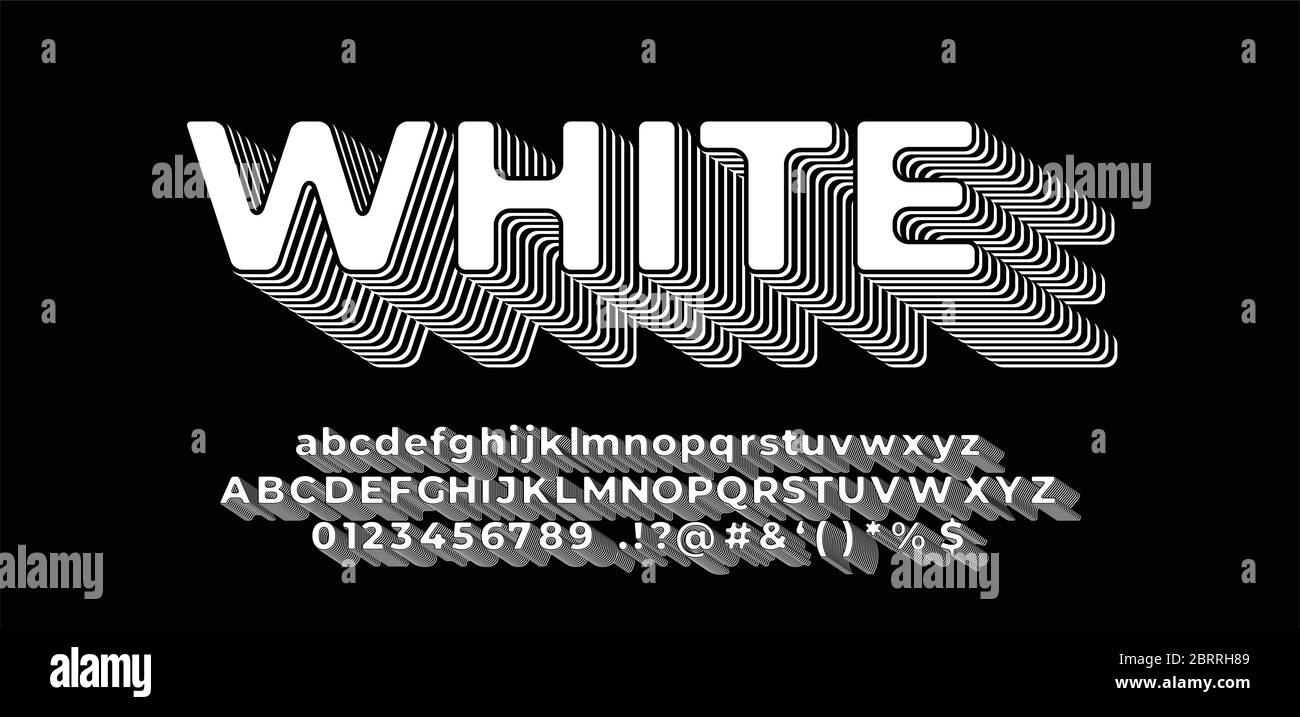 Weiße 3d-Vorlage für flache Schatten oder Texteffekte Stock Vektor