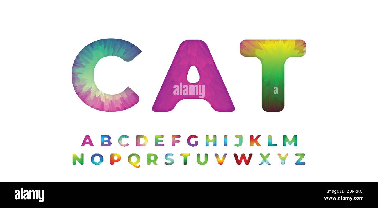 Bunte Schriftart Stil Effekt Pelz Design Vorlage Stock Vektor