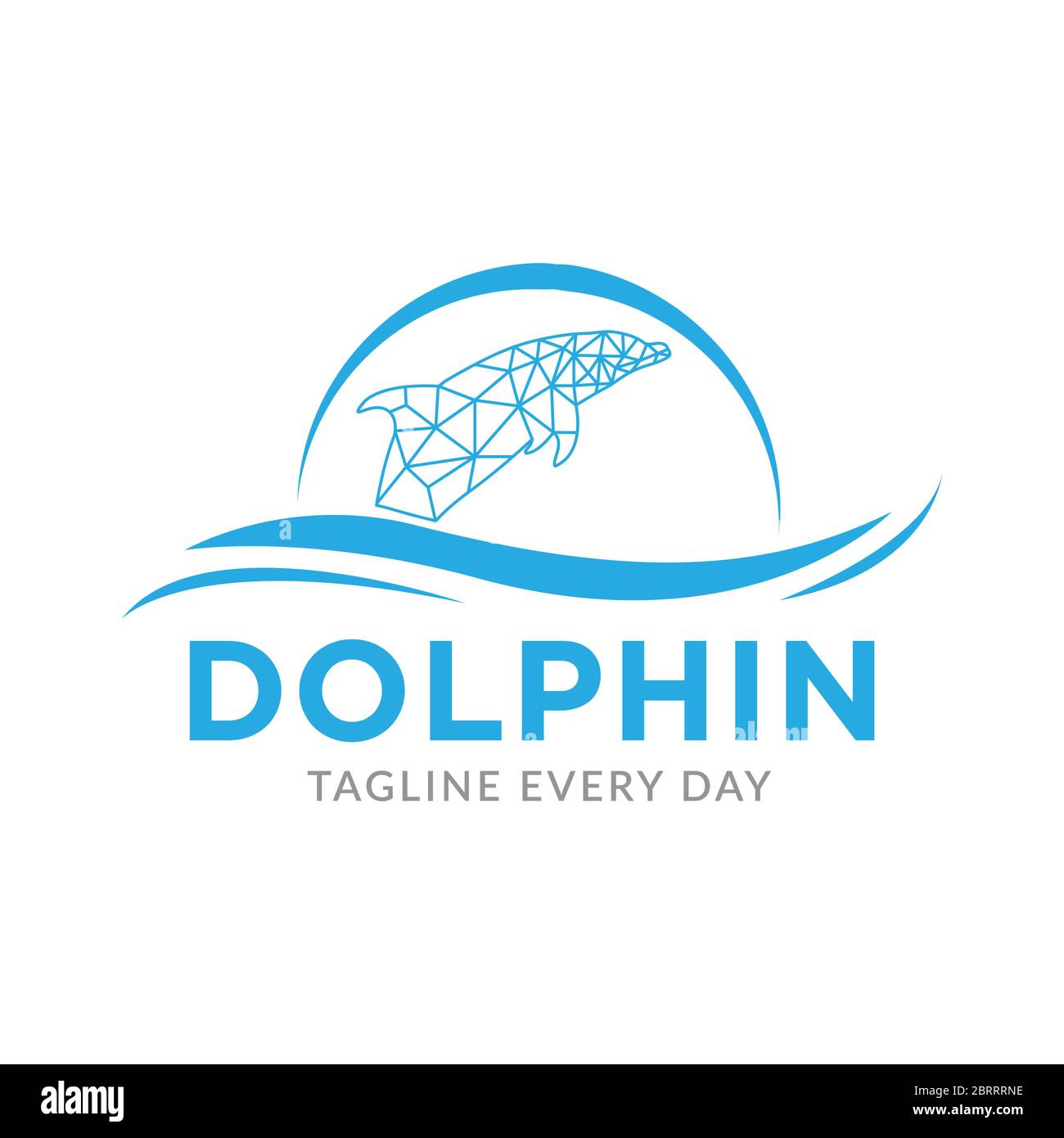 Dolphin Tech Logo Design Vorlage Stock Vektor
