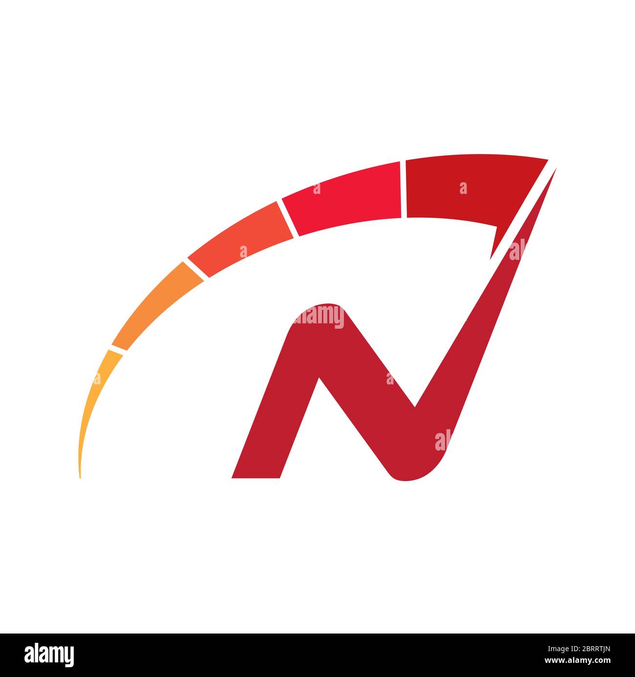 Logo mit Buchstaben N Stock Vektor