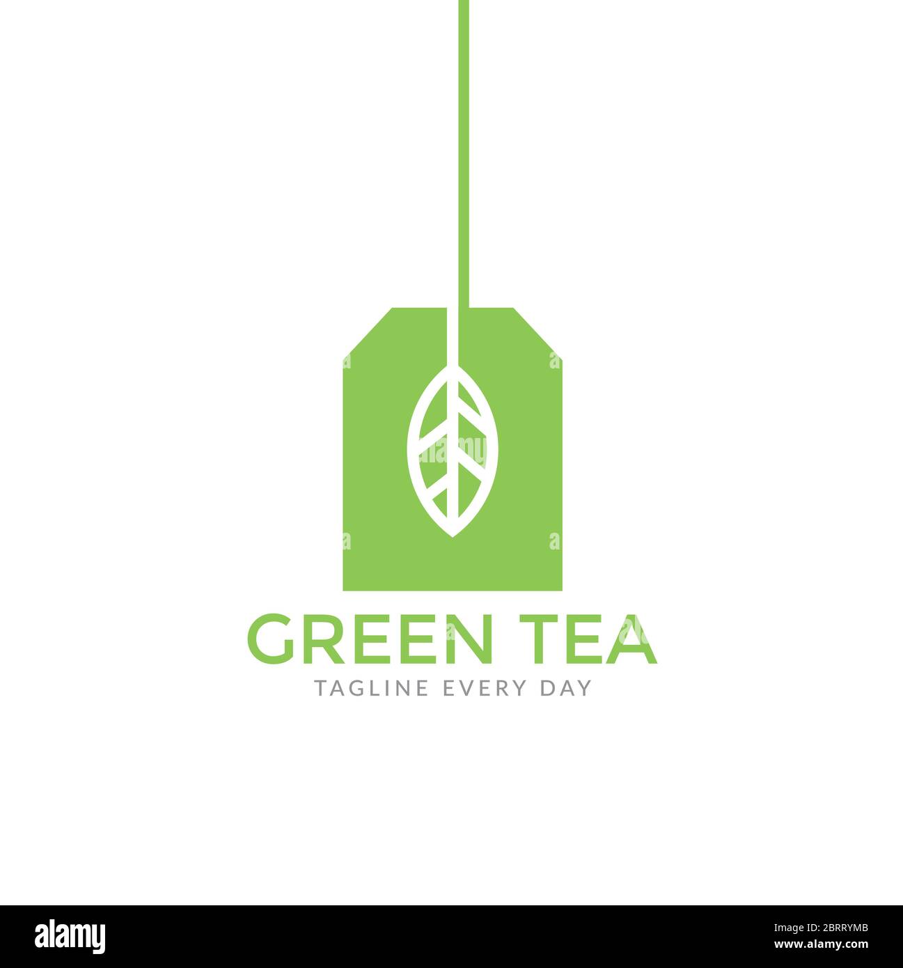 Green Tea Logo Design Vorlage Stock Vektor