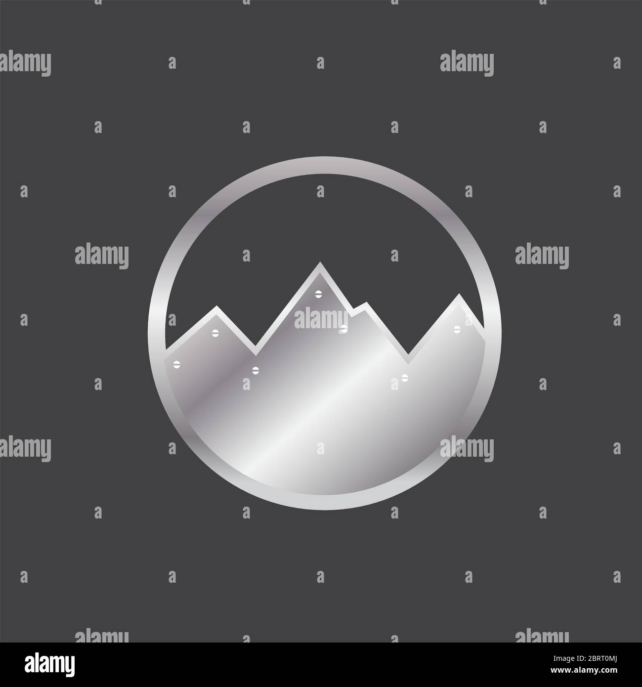 Logo-Design aus Bergstahl Stock Vektor